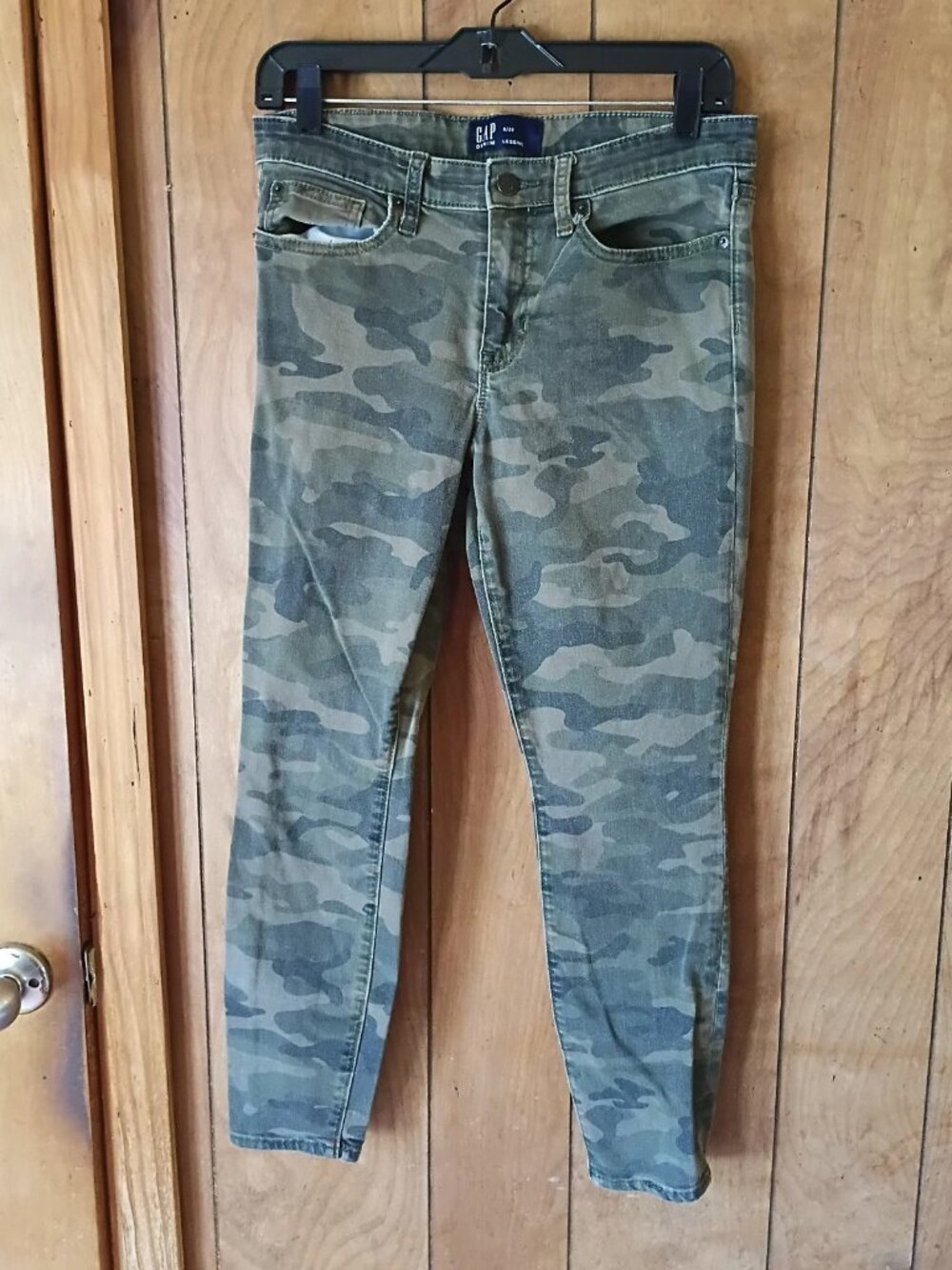 GAP Camo Denim Leggings Jeggings Size 6 Cotton Blend Stretch Skinny
